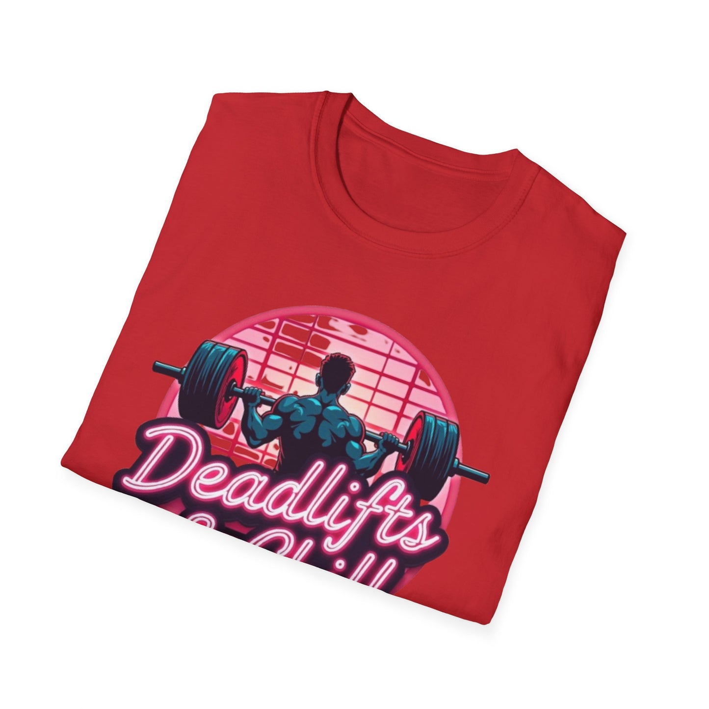 Deadlifts & Chill T-Shirt – Retro Gym & Fitness Tee