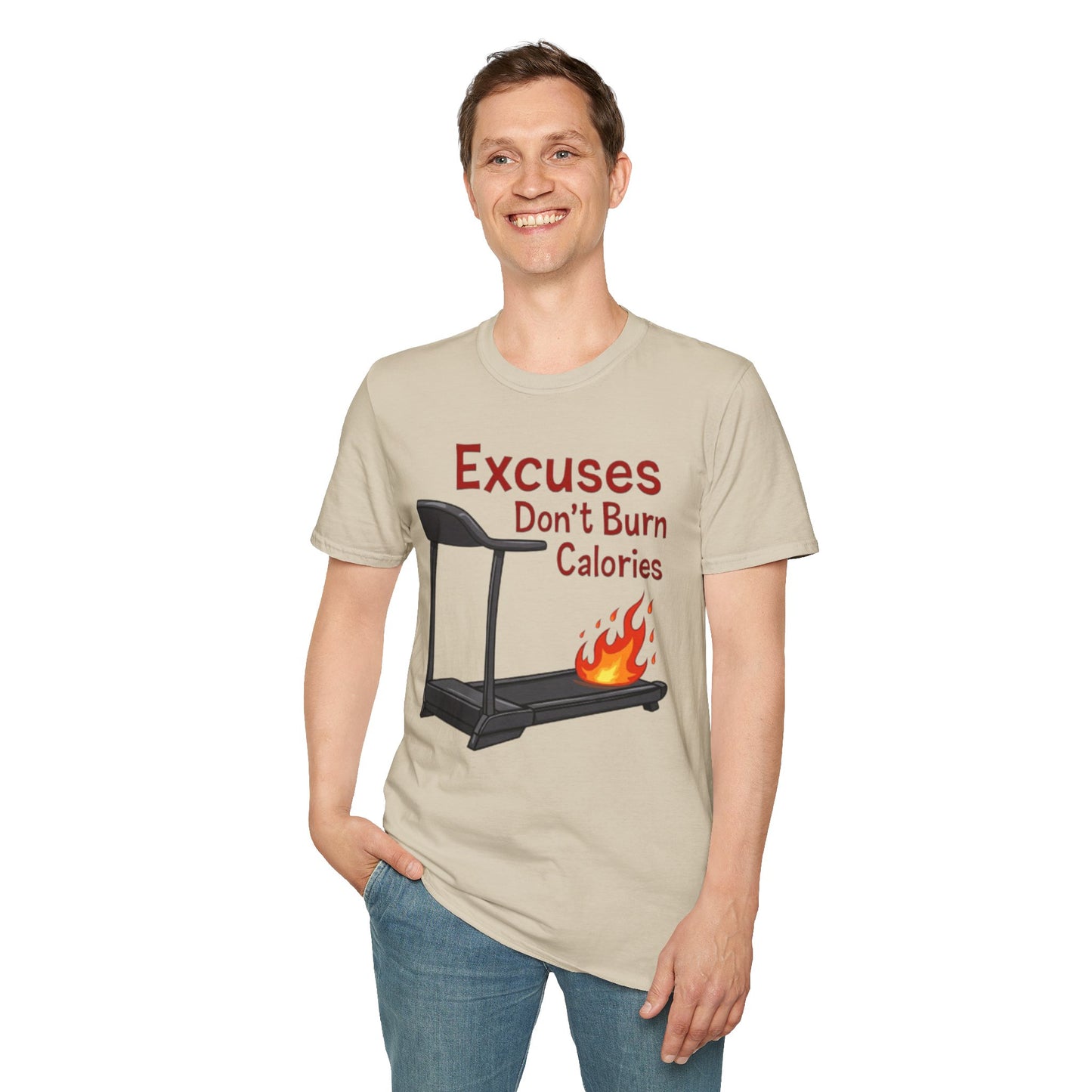 Excuses Don’t Burn Calories T-Shirt – Motivational Gym Workout Tee