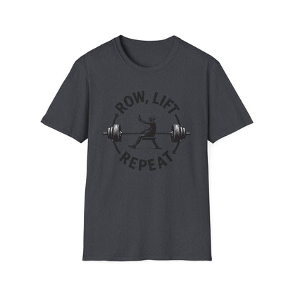 Row, Lift, Repeat T-Shirt – Gym & Functional Fitness Tee