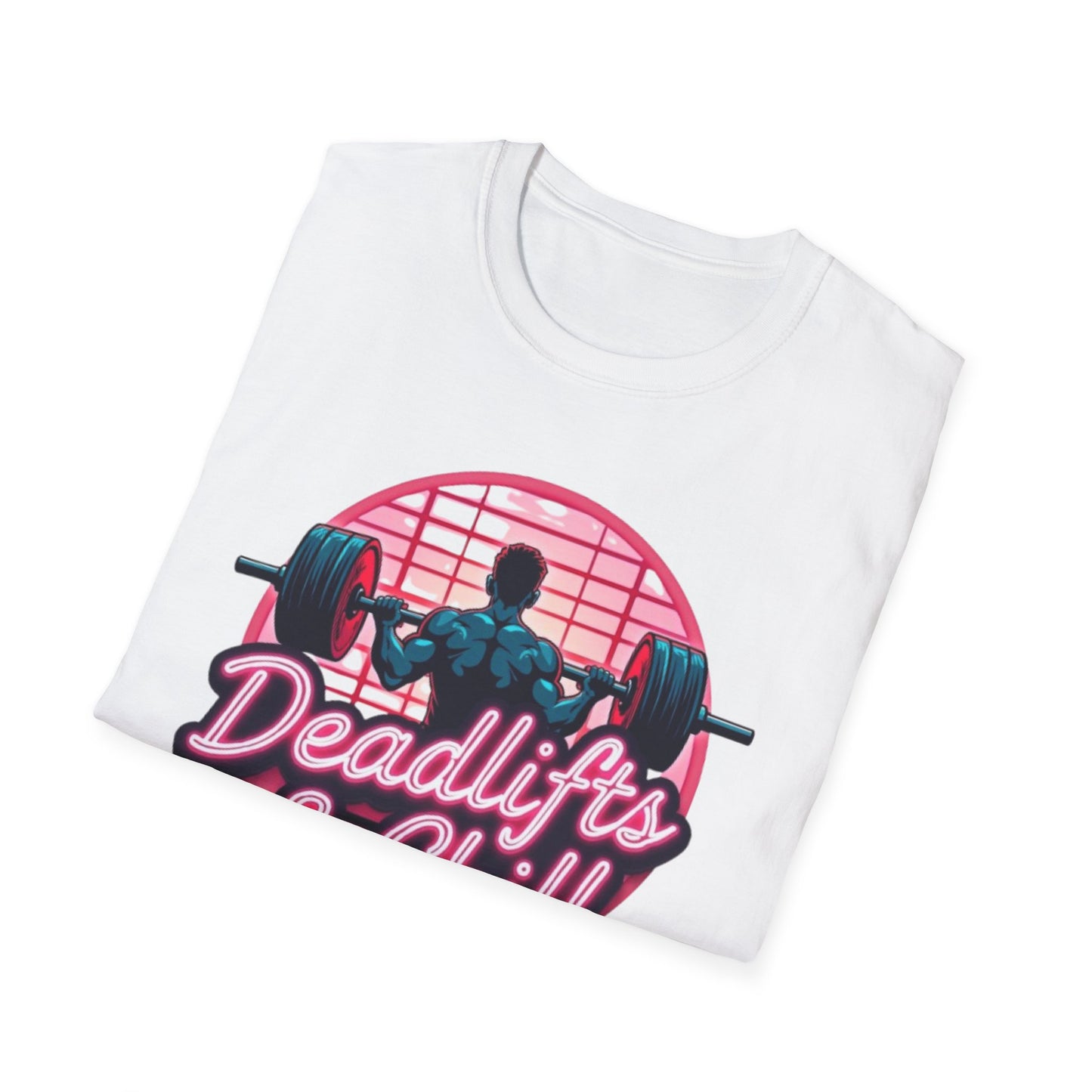 Deadlifts & Chill T-Shirt – Retro Gym & Fitness Tee