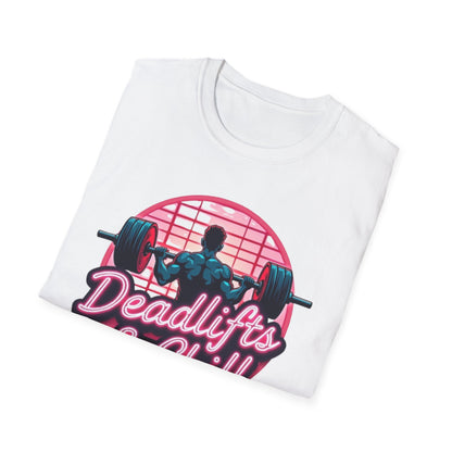 Deadlifts & Chill T-Shirt – Retro Gym & Fitness Tee