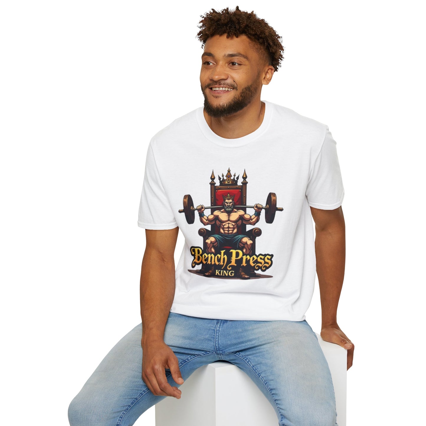 Bench Press King T-Shirt – Funny Gym & Powerlifting Tee