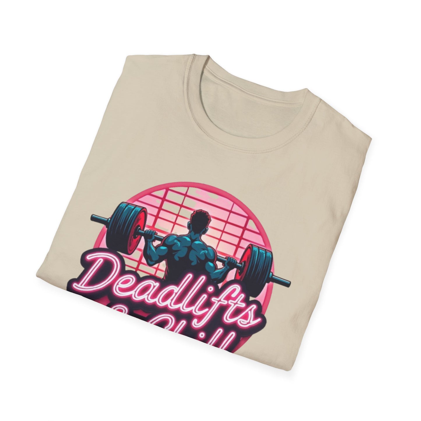 Deadlifts & Chill T-Shirt – Retro Gym & Fitness Tee