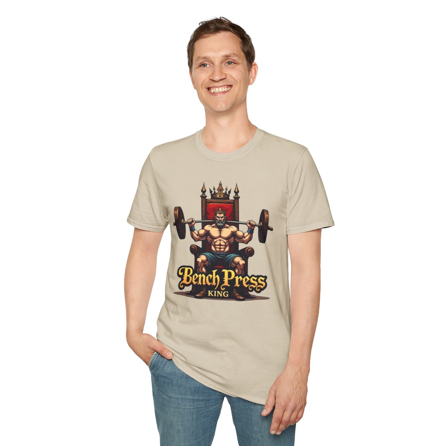 Bench Press King T-Shirt – Funny Gym & Powerlifting Tee