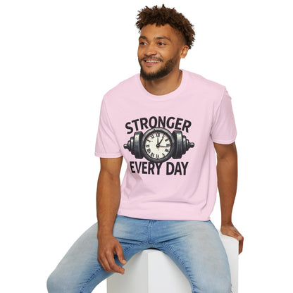 Stronger Every Day T-Shirt – Motivational Gym & Fitness Tee