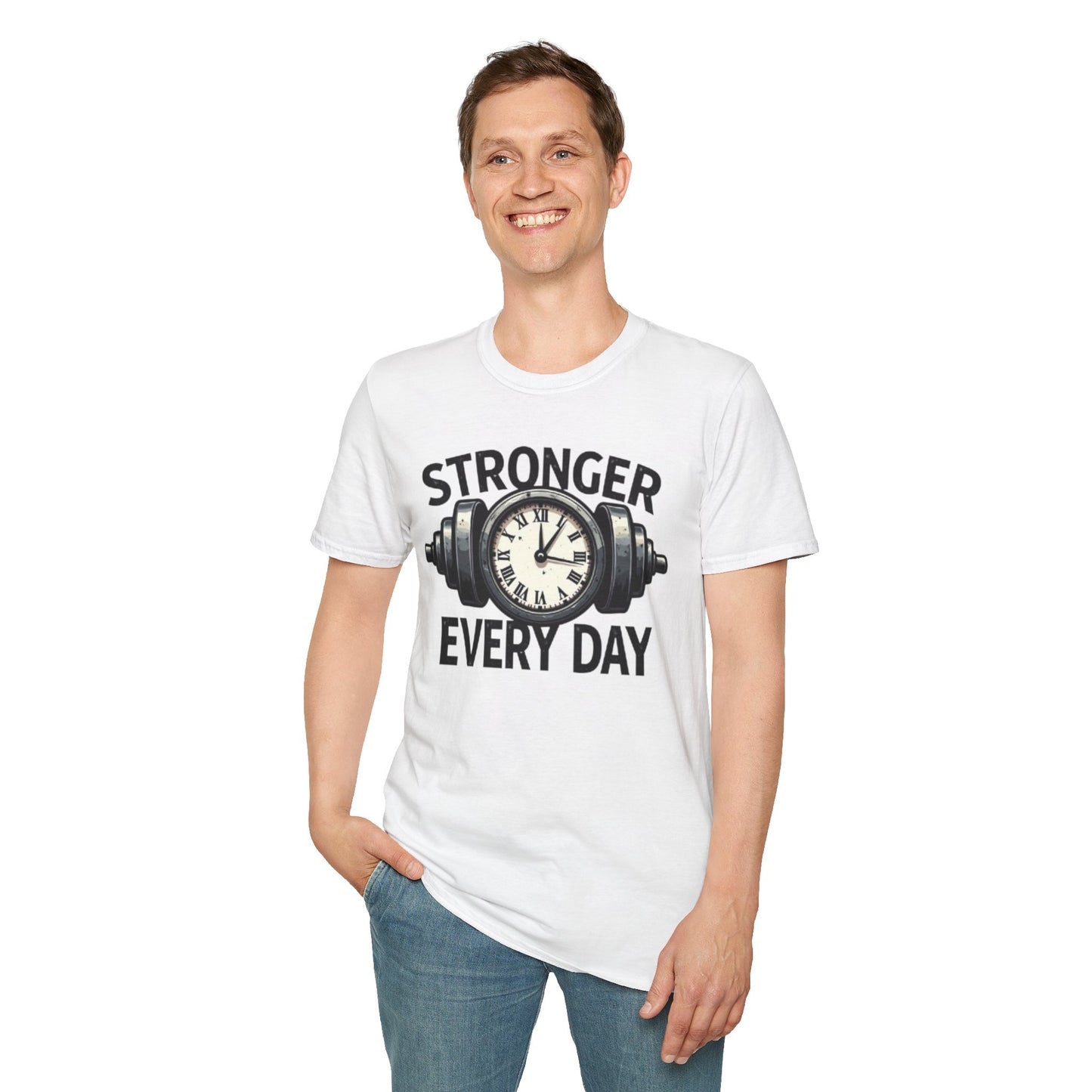 Stronger Every Day T-Shirt – Motivational Gym & Fitness Tee