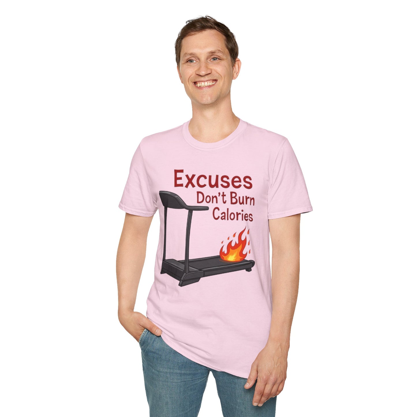 Excuses Don’t Burn Calories T-Shirt – Motivational Gym Workout Tee