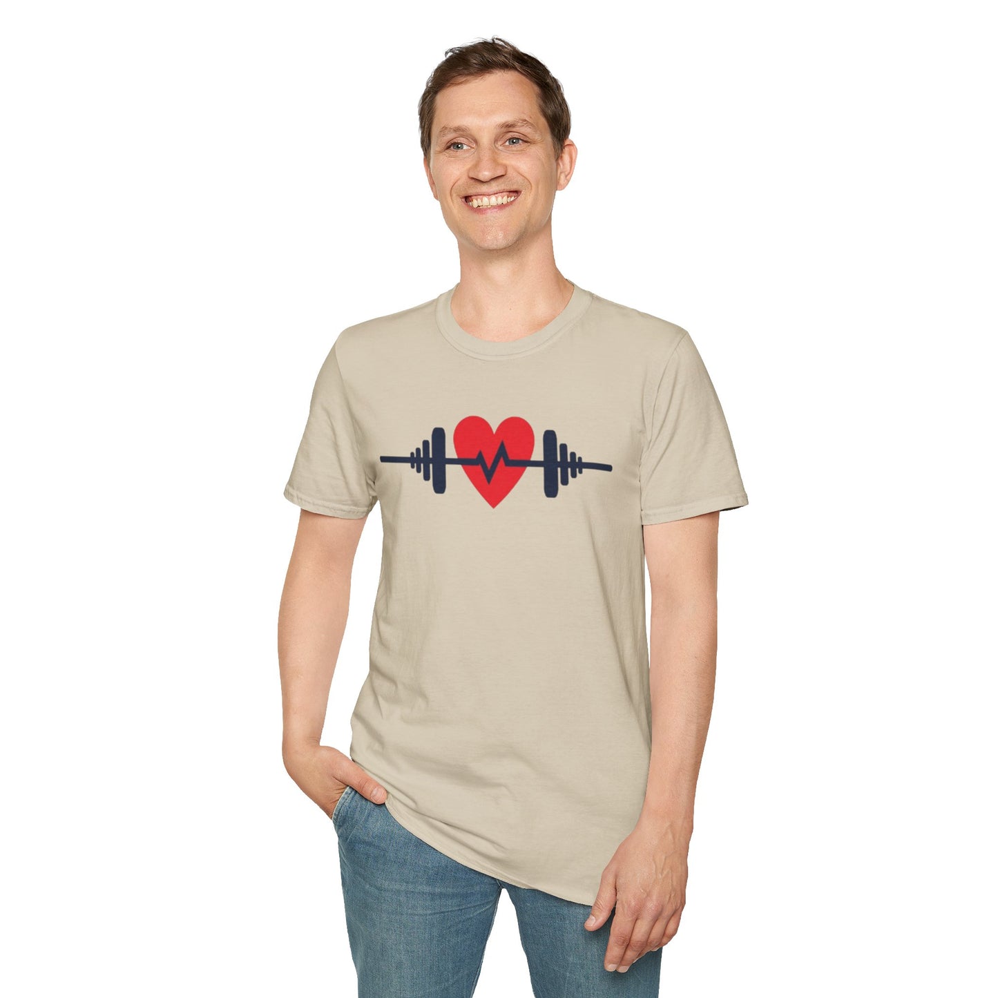 Heartbeat of Fitness T-Shirt – Lift with Passion, Train with Heart