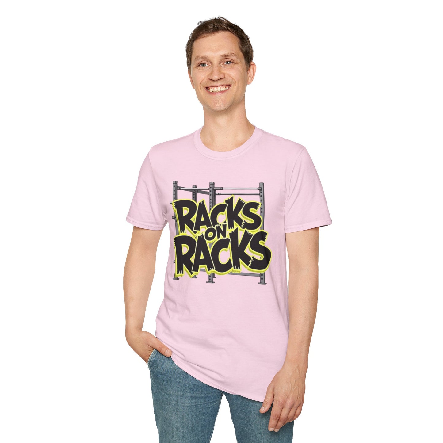 Racks on Racks T-Shirt – Funny Gym & Lifting Tee