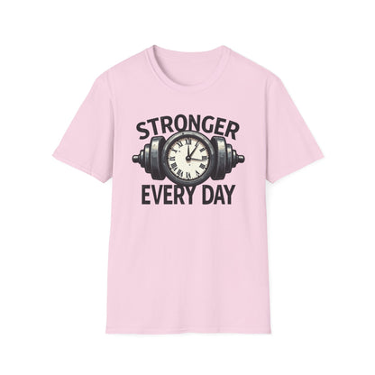 Stronger Every Day T-Shirt – Motivational Gym & Fitness Tee