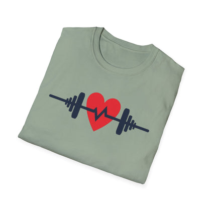 Heartbeat of Fitness T-Shirt – Lift with Passion, Train with Heart