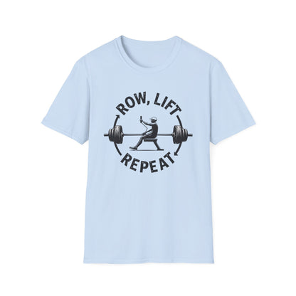 Row, Lift, Repeat T-Shirt – Gym & Functional Fitness Tee