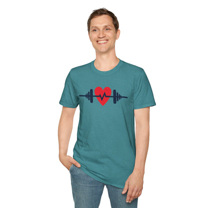 Heartbeat of Fitness T-Shirt – Lift with Passion, Train with Heart