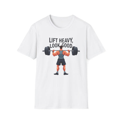 Lift Heavy, Look Good T-Shirt – Motivational Gym & Fitness Tee