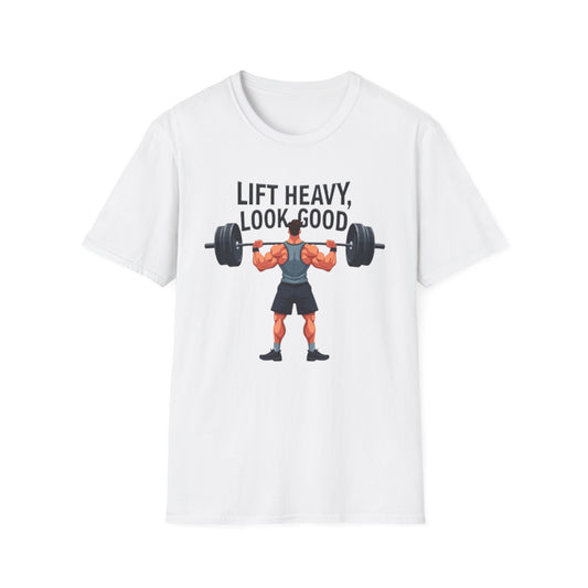 Lift Heavy, Look Good T-Shirt – Motivational Gym & Fitness Tee