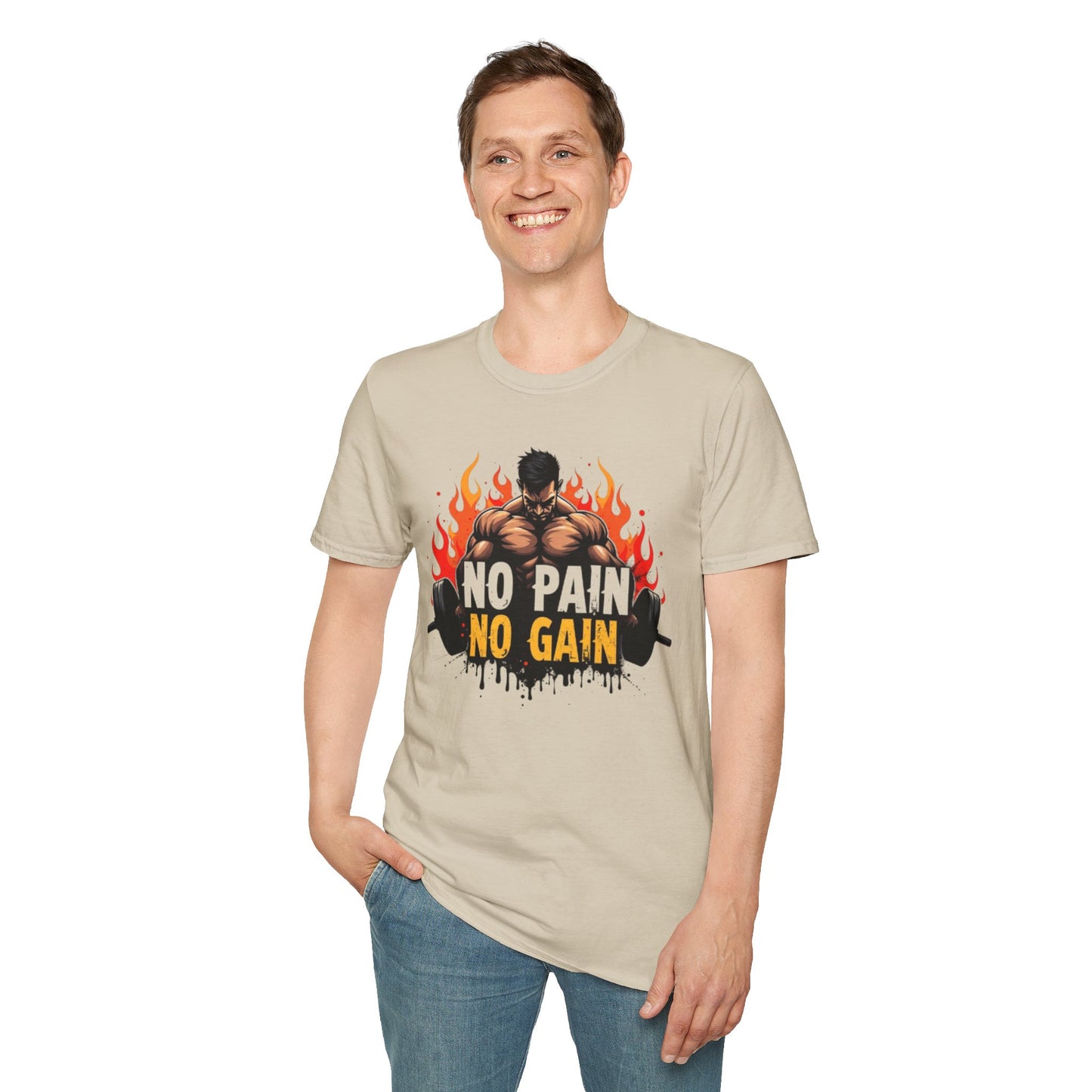 No Pain No Gain T-Shirt – Hardcore Gym & Workout Tee