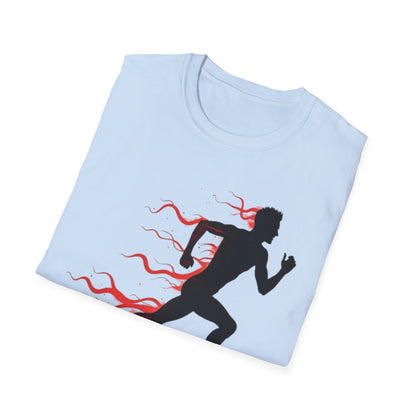 Flaming Speed Runner T-Shirt – Ignite Your Passion for Running