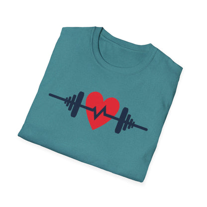 Heartbeat of Fitness T-Shirt – Lift with Passion, Train with Heart