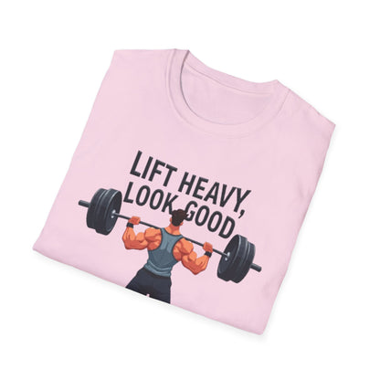 Lift Heavy, Look Good T-Shirt – Motivational Gym & Fitness Tee