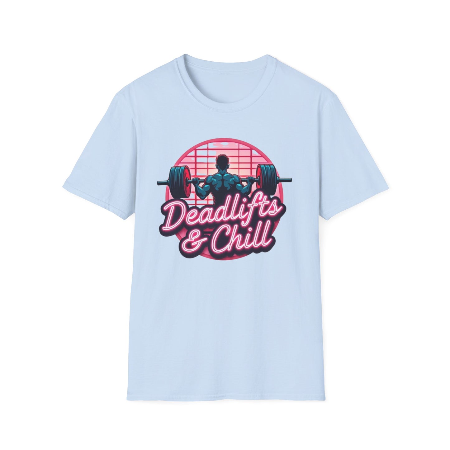 Deadlifts & Chill T-Shirt – Retro Gym & Fitness Tee