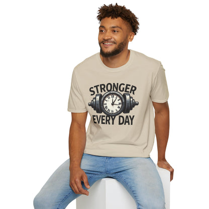 Stronger Every Day T-Shirt – Motivational Gym & Fitness Tee