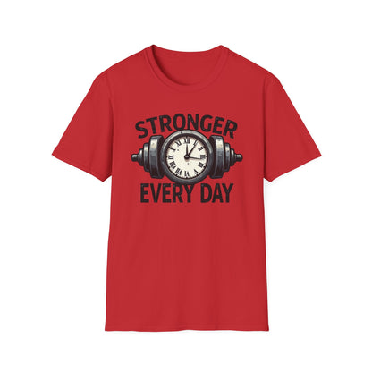 Stronger Every Day T-Shirt – Motivational Gym & Fitness Tee