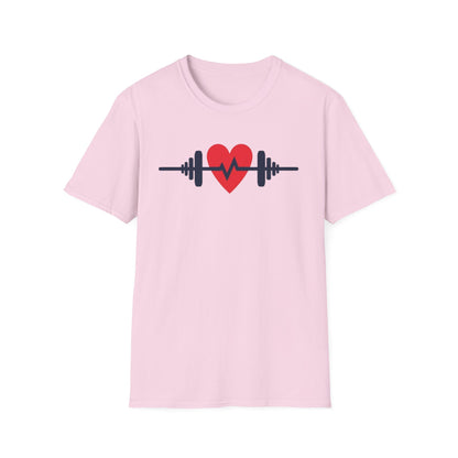 Heartbeat of Fitness T-Shirt – Lift with Passion, Train with Heart