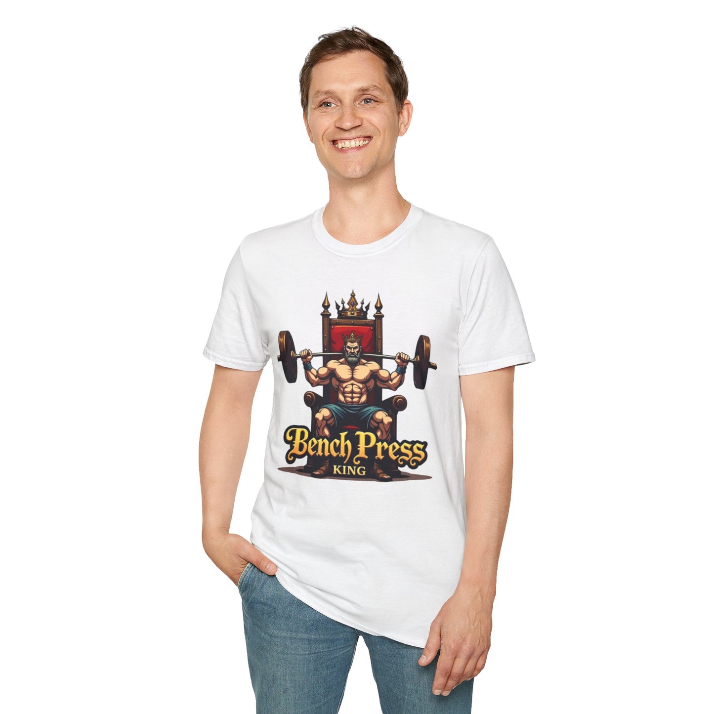 Bench Press King T-Shirt – Funny Gym & Powerlifting Tee