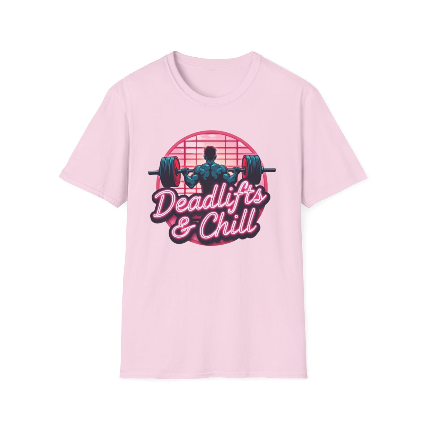 Deadlifts & Chill T-Shirt – Retro Gym & Fitness Tee