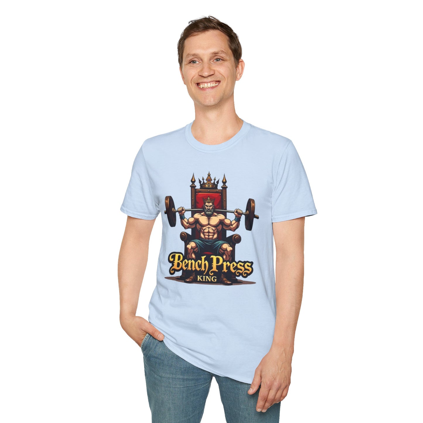 Bench Press King T-Shirt – Funny Gym & Powerlifting Tee