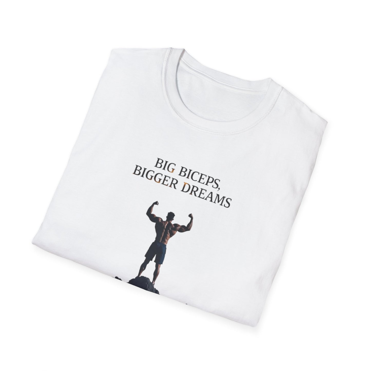 Big Biceps, Bigger Dreams T-Shirt – Motivational Gym & Fitness Tee