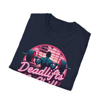 Deadlifts & Chill T-Shirt – Retro Gym & Fitness Tee